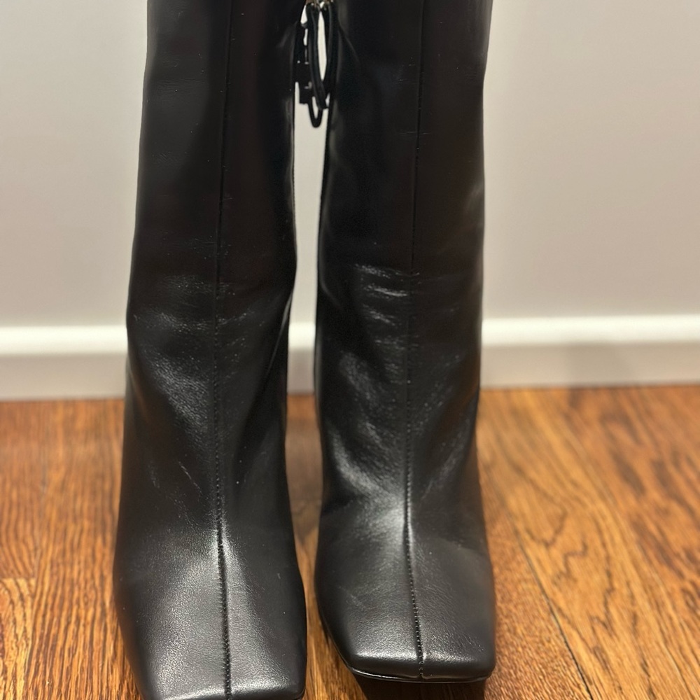 Zara Leather boots with square toe - EU 37 - Picture 2 of 6
